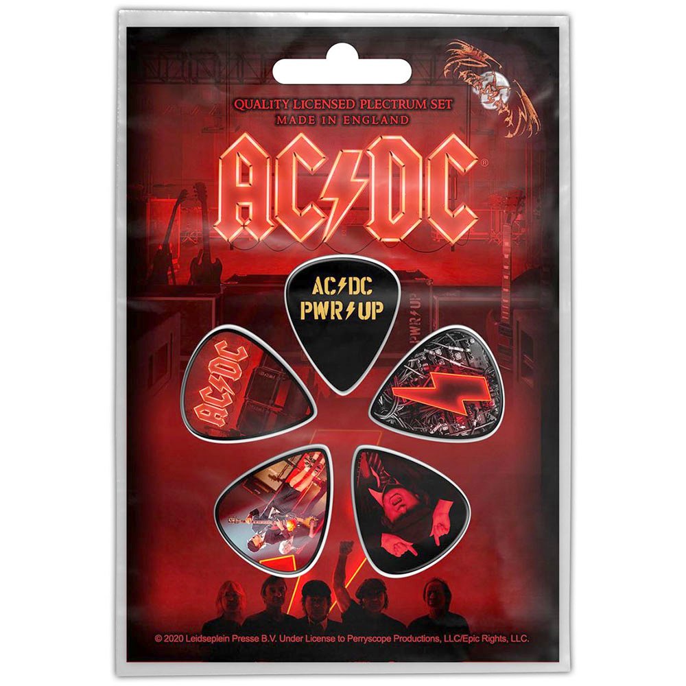 AC/DC - PWR-UP Plektrum - 5er-Set - Mehrfarben